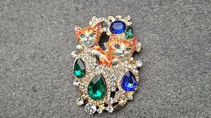 Vintage Barock Katzenbrosche