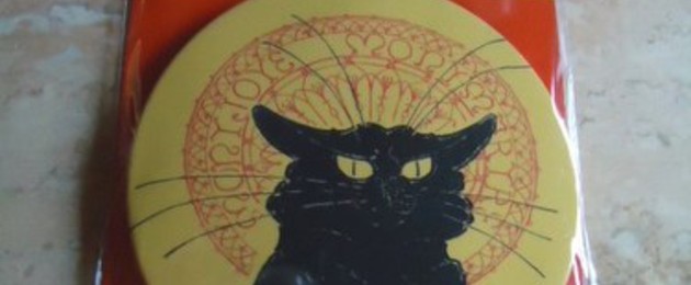 Mirroir de poche "Tournée du chat noir" de Steinlen