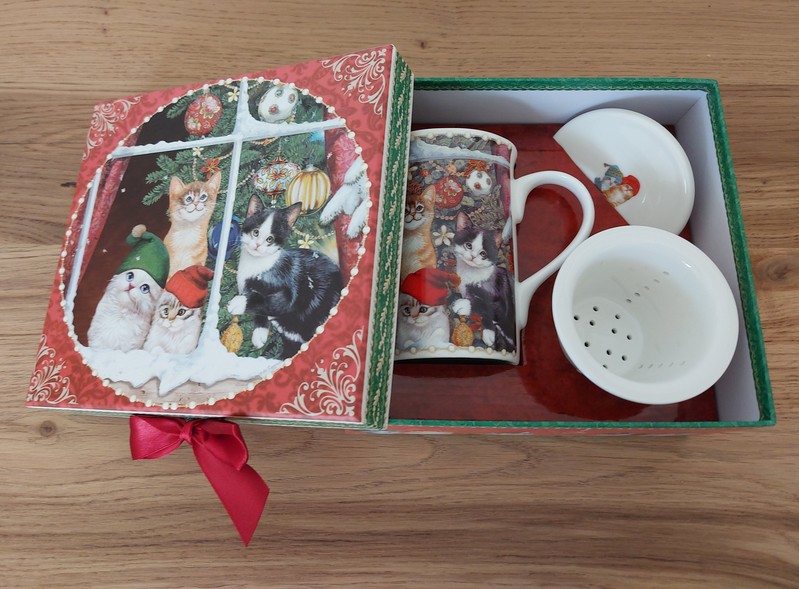Krauter Teetasse Mit Katzen An Weihnachten Boutique Chats D Oeuvre